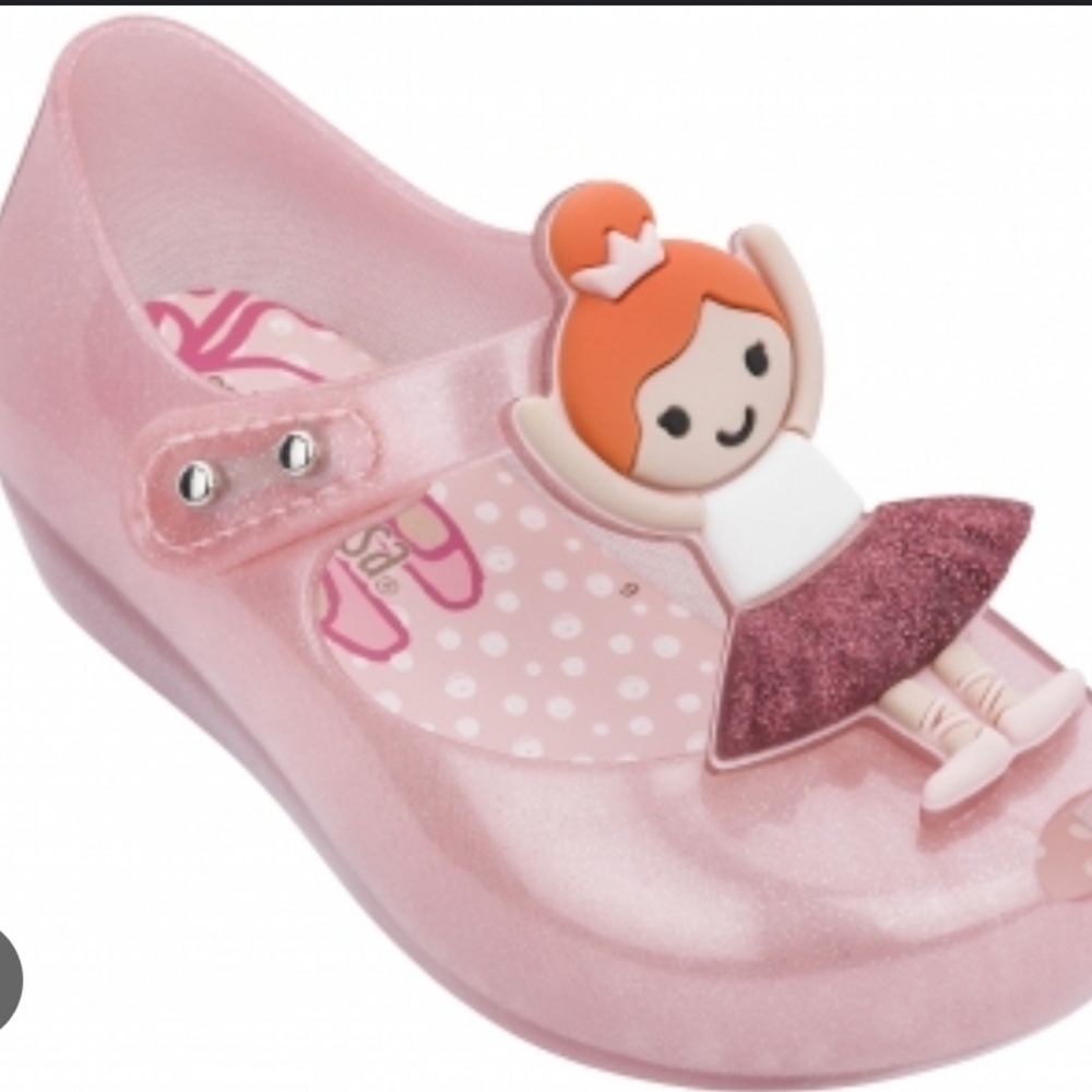 Mini Melissa-Cute Pink Ballerina Sandals